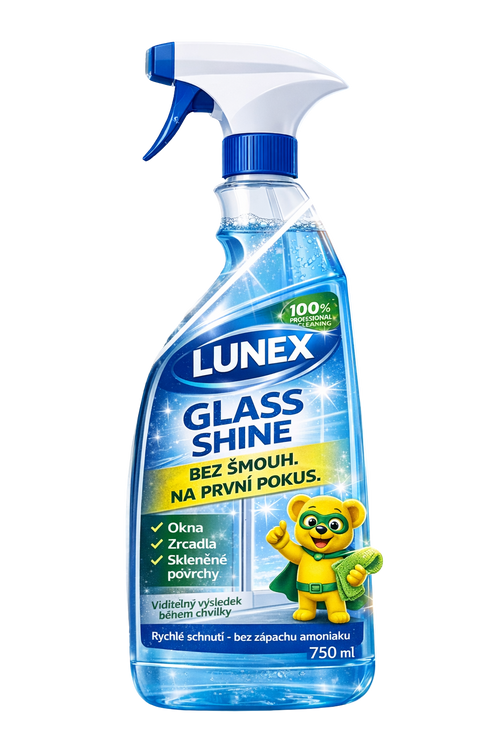 Lunex Glass Shine glass cleaner 750ml bottle – front label