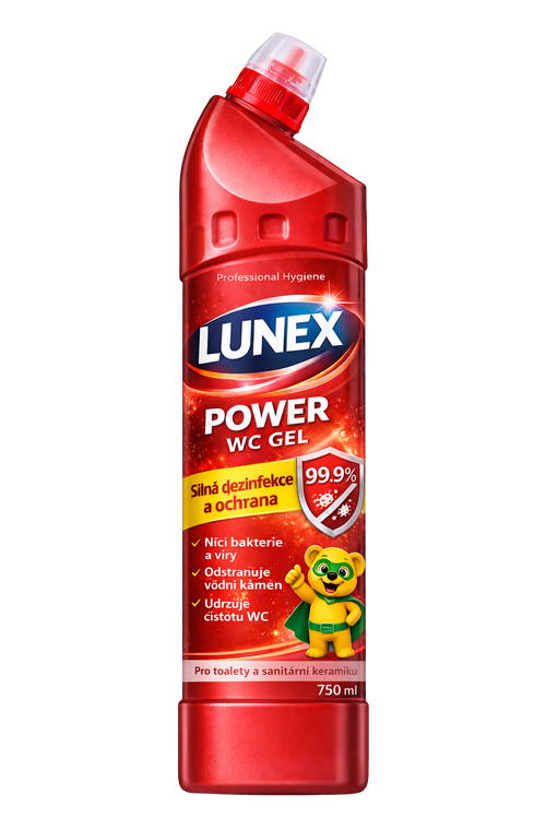 Lunex Power WC gel 750ml bottle (granate) – front label
