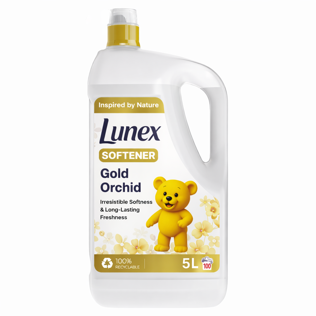 Lunex fabric softener Gold Orchid 5L bottle – front label